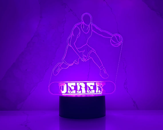 Personalized Basketball LED Night Light.