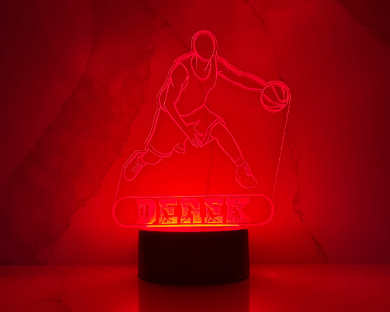 Personalized Basketball LED Night Light.