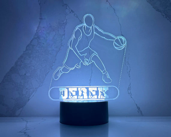 Personalized Basketball LED Night Light.