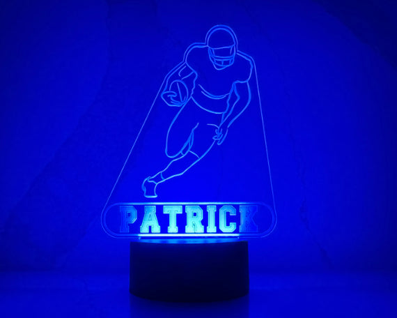Personalized Football LED Night Light.
