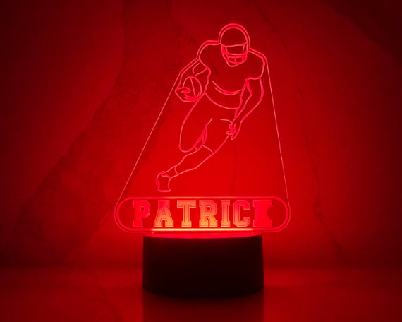 Personalized Football LED Night Light.