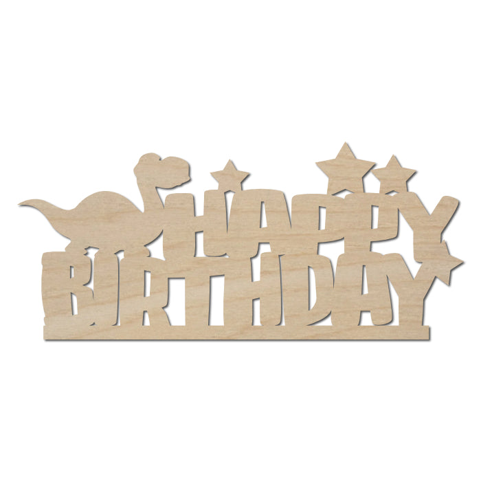 Happy Birthday Dino Theme Wall Art