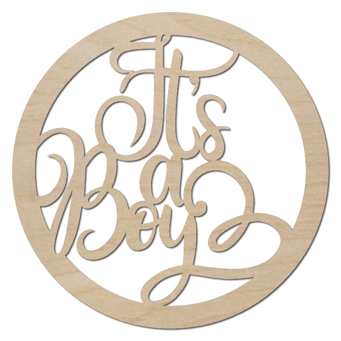 It's a Boy Round Wall Art