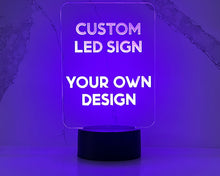 Load image into Gallery viewer, Custom Rectangle LED Sign. Your own design or logo.
